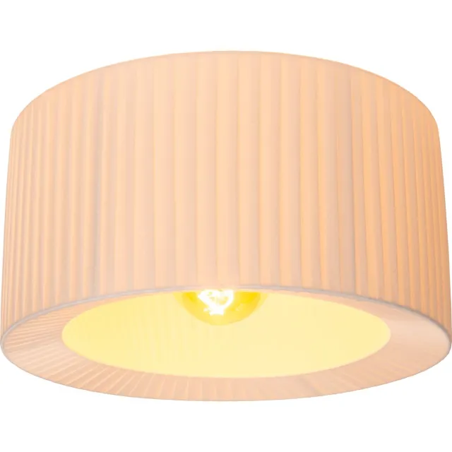 Lucide FOLD - Plafonnière (Plafondlamp) - Ø 40 cm - 1xE27 - Wit - Japandi
