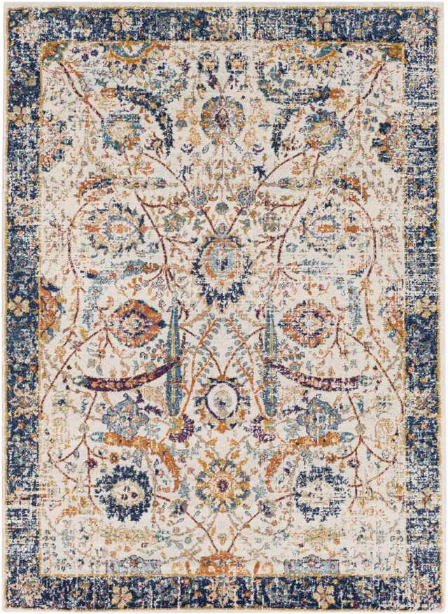 Surya Kush vloerkleed vintage oosters blauw