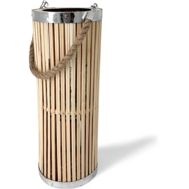 Dulaire Lantaarn Groot Rond Hout 40 cm Bruin