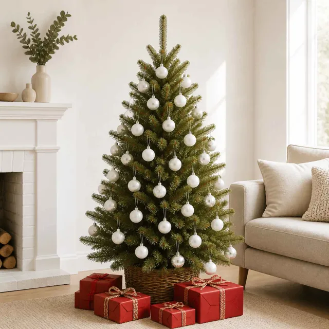 vidaXL Kerstballen set 150 st Wit Dia. 3 cm Polystyreen