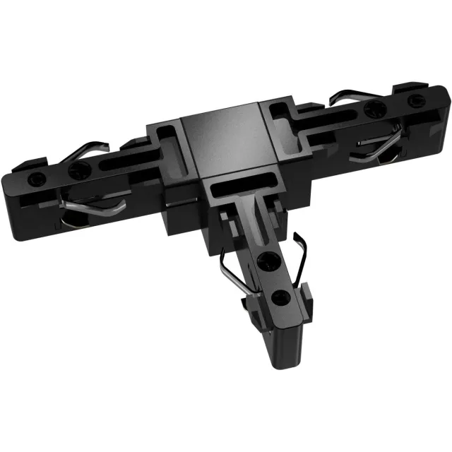 Fantasia Micro Line T-connector zwart, aluminium koppelstuk voor het verbinden van twee railsecties in T-vorm, Premium collectie