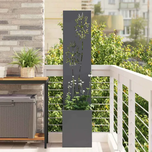 vidaXL Tuin Privacy Screen Bloemen Antraciet 32 x 32 x 150 cm