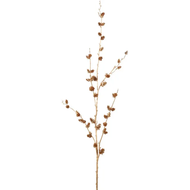Viv! Home Luxuries Decoratietak Dennenappels - kunstbloem - goud - 117cm