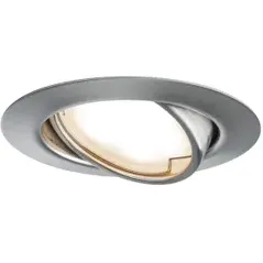 Paulmann Inbouwspot Led Base Coin Kantelbaar Ijzer 5w Staal geborsteld