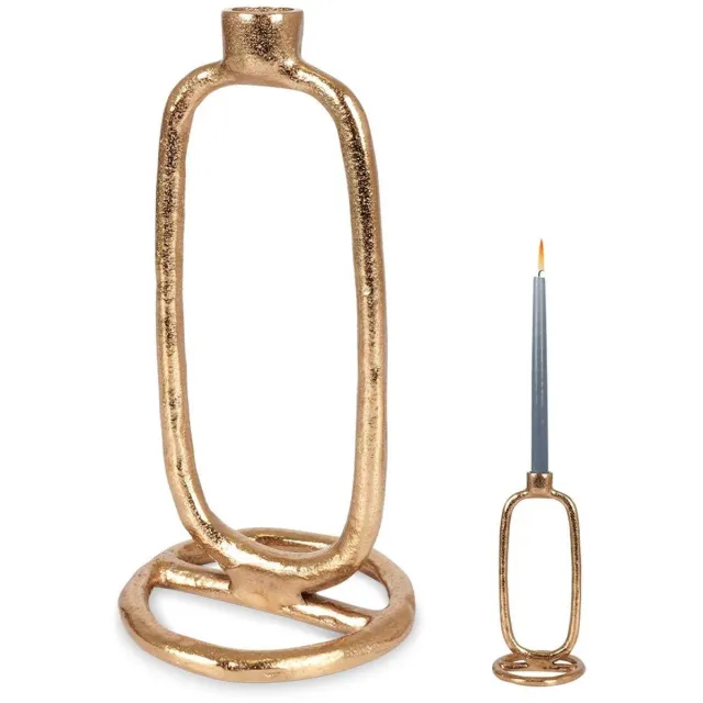 Home & Styling Collection Kandelaar van metaal - 24 cm - Goud