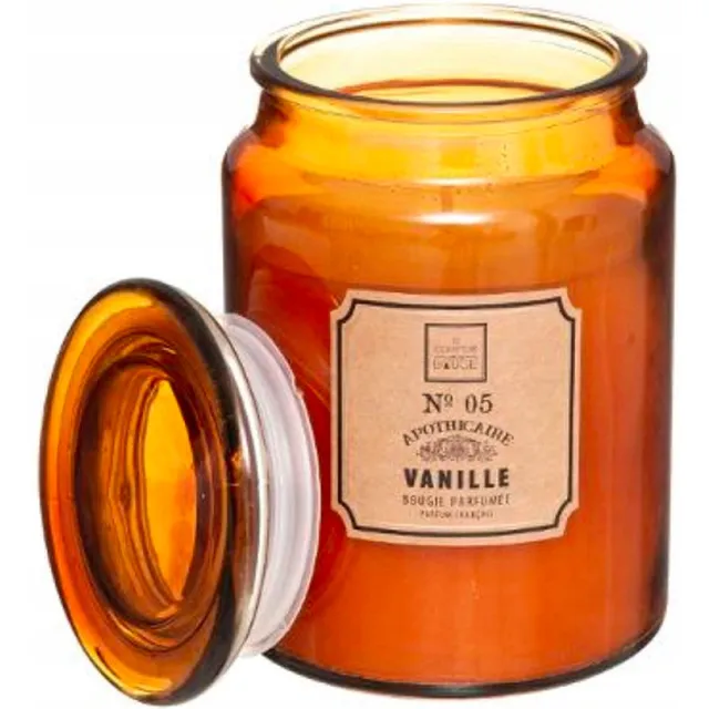 LOFT030 Geurkaars vanille in apothekerspot hoogte 14.5 cm 510 gram Amber