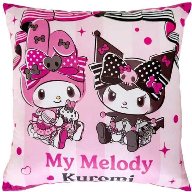 Sakami Merchandise Sanrio Pink Black Party Series Pillow Kuromi & My Melody 35 x 35 cm Kussens Multi