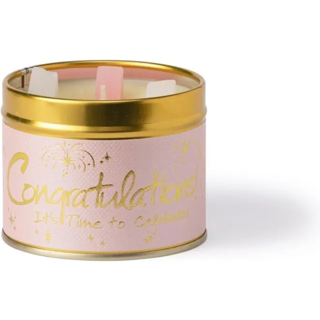 Lily Flame Geurkaars Lily flame congratulations roze
