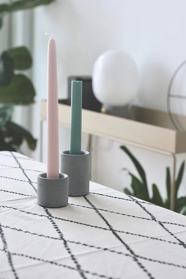 High & Low Kandelaar – Kaarsenhouder – Candle holder Grijs