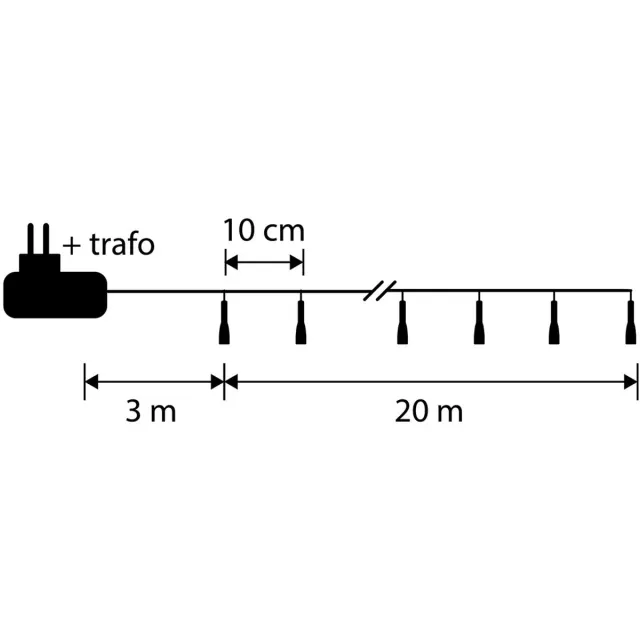 Luca Lighting Luca Smart Lighting Kerstboomverlichting met 200 LED Lampjes – L2000 cm – RGB