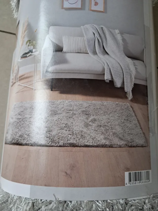 livarno Home Vloerkleed Hoogpolig Tapijt - Lichtgrijs - 80 x 150 cm