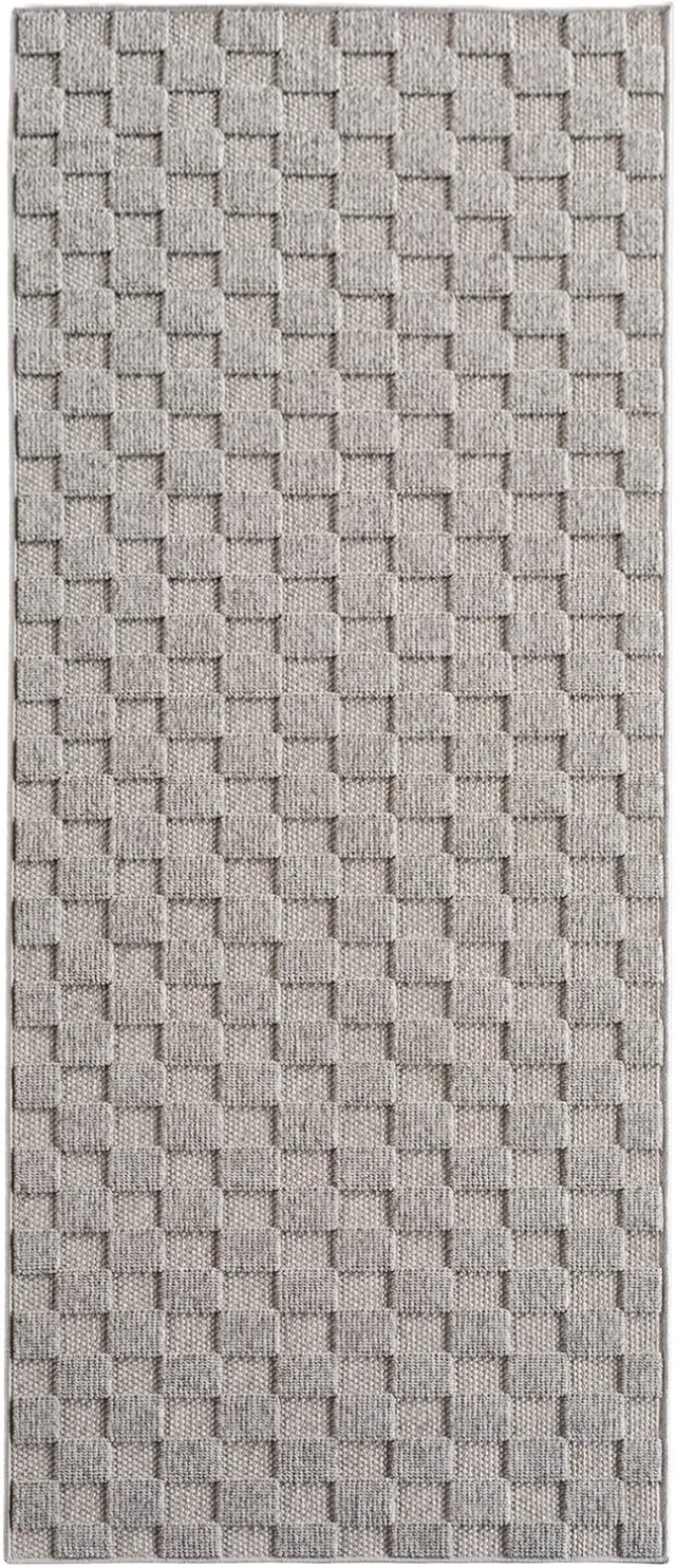 Ayyildiz Helix Geruit Vloerkleed Grijs 140 x 200 cm – Laagpolig Tapijt met Ruitpatroon – Modern Vloerkleed voor Woonkamer en Slaapkamer