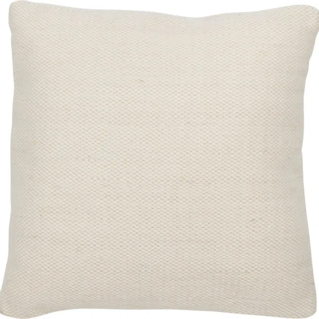 J-Line kussen Geweven - wol - creme - small Beige