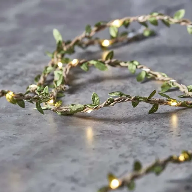 LLS Lichtslinger - Leaf Twine - 20 LED's - 1,90 meter - Ingebouwde timer