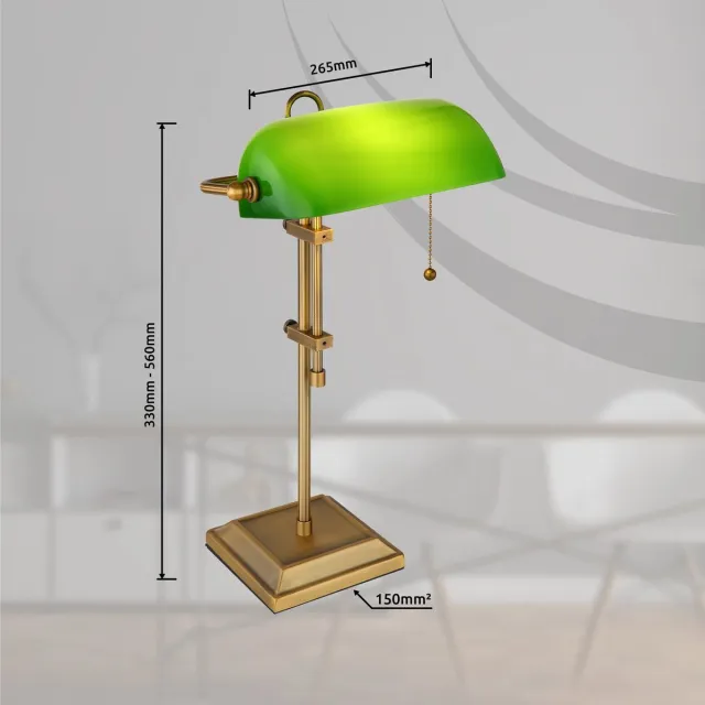 Globo tafellamp - Antique - messing - metaal - bureaulamp - E27 - 2491N