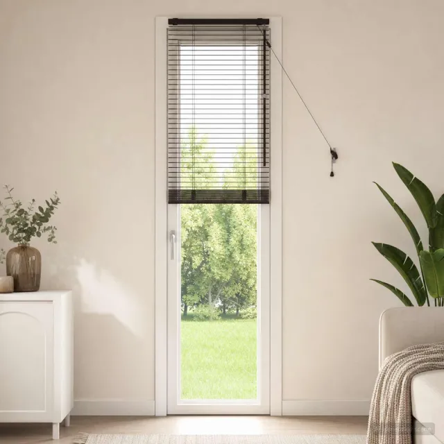 vidaXL Venetiaanse jaloezie Donkerbruin 45 x 250 cm 35 mm