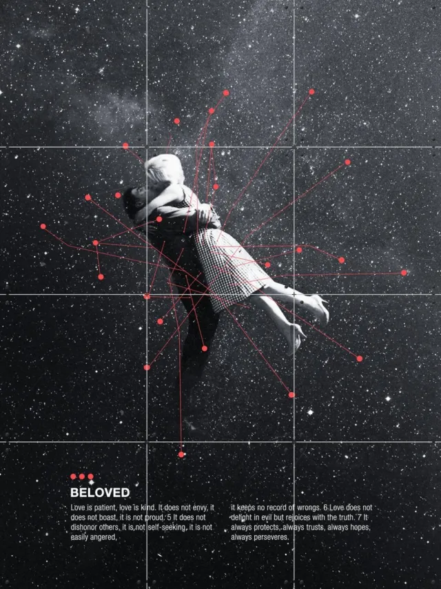 IXXI Beloved, Frank Moth - 60 x 80 cm - Grote wanddecoratie en posters - Fotografie, Surrealisme, Digitale Kunst, Slaapkamer, Woonkamer, Mancave Zwart en wit / Zwart / Monochroom