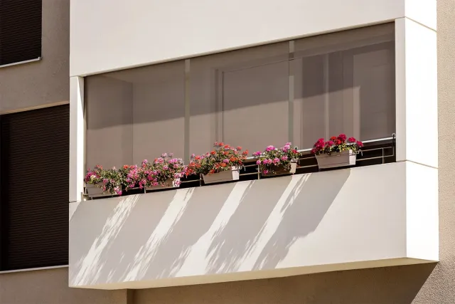 Coloray Buitenrolgordijn - Lichtbruin Buitenjaloezie - 40x180 cm - Zonnescherm Verticaal - Privacy Scherm Terras - Zonwering Balkon - Verticale Markies - Screen Buiten - Zonwerende Screen