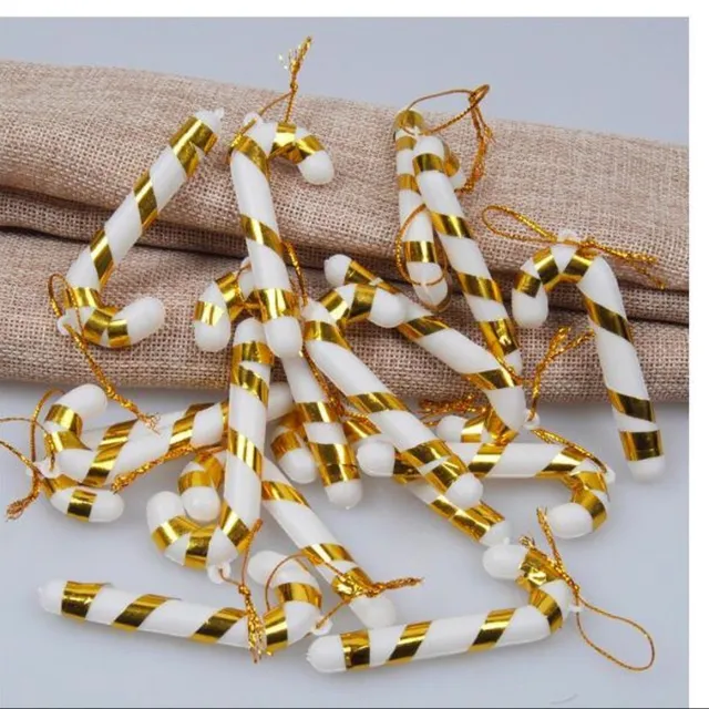 ProductGoods Gouden Zuurstokken - Zuurstok - Kersthangers - Set van 24 stuks - Kerst Decoratie - Kerst