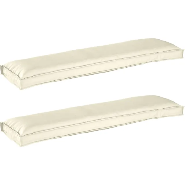 vidaXL Pallet Kussen Set 2 st Oxford Stof Crème 150 x 40 x 8 cm