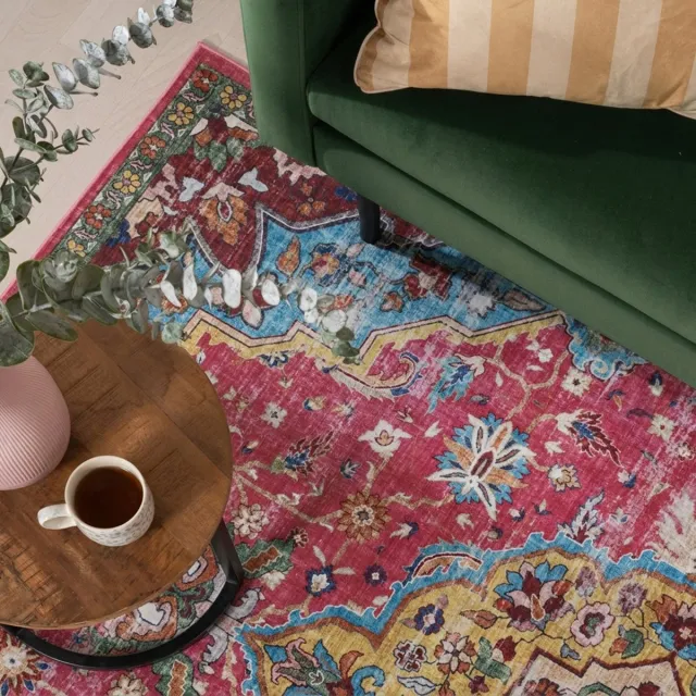 Fraai Oosters vloerkleed - Leyla Medaillon Meerkleurig - 160x230cm Multicolor