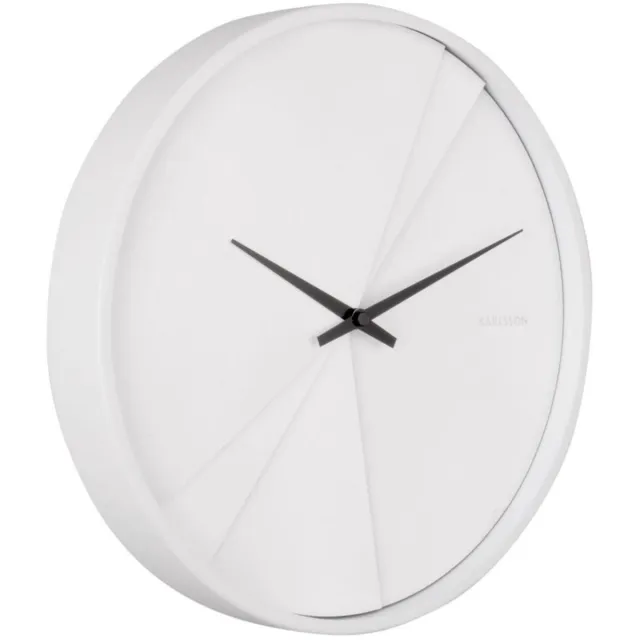 Karlsson Wandklok Layered Lines - Wit - Ø30cm - Modern