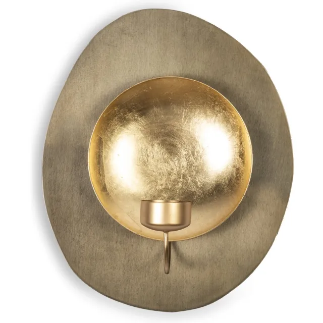VIDI Note Dorata - Wandkandelaar - Goud-zilver - 23 x 28 cm - Muurdecoratie voor binnen Goud Zilver