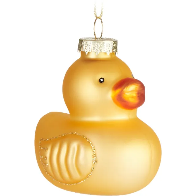 Brubaker Badeend - Handgeschilderde Glazen Kerstbal - Handgeblazen Kerstversiering - Grappige Kersthanger - Kerstboom Decoratie - 8cm
