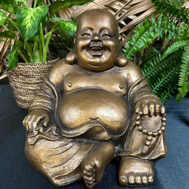 Inspiring Minds Boeddha beeld Limited Bronzen Dikbuik Boeddha beeld - 26 cm Hoog Brons