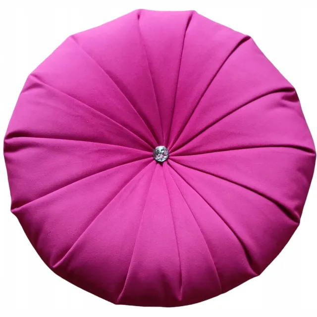 Szczerbuś Decoratieve Ronde Fuxia Pluche Sierkussen 35cm