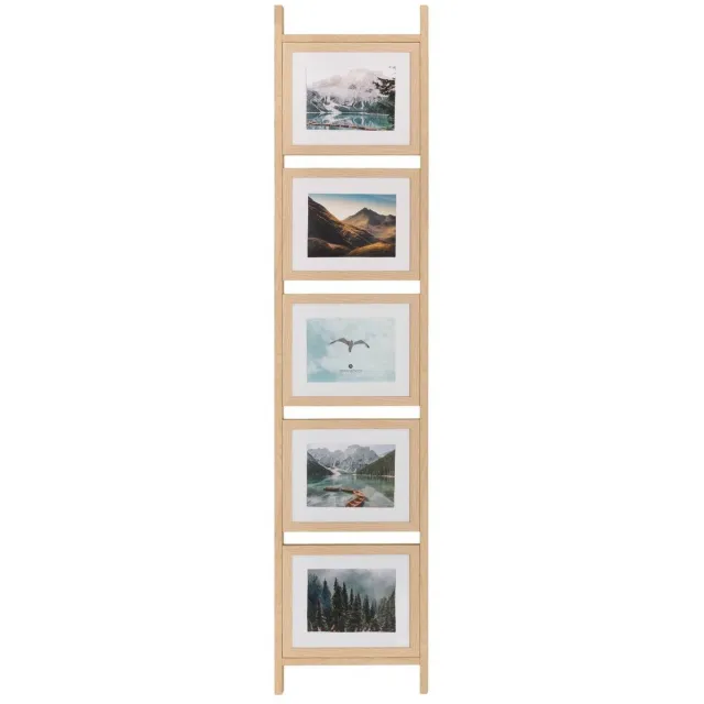 Atmosphera Créateur d'intérieur® Scott-fotolijst voor 5 foto's, naturel hout, in willekeurige volgorde Beige