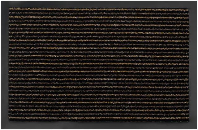 MD-Entree MD Entree - Deurmat - Maxi Dry Stripe - Beige/Brown - Vloerkleed - Met antislip - Wasbaar- Vocht absorberend - Hoge dichtheid 600gr/m2 - 60 x 80 cm Bruin