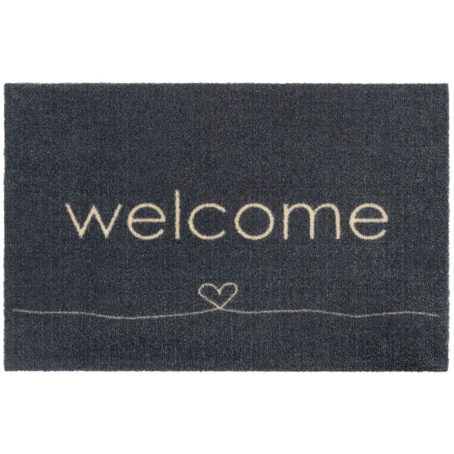 MD-Entree MD Entree - Deurmat - Schoonloopmat - Ambiance - Welcome Heart - 50 x 75 cm Antraciet