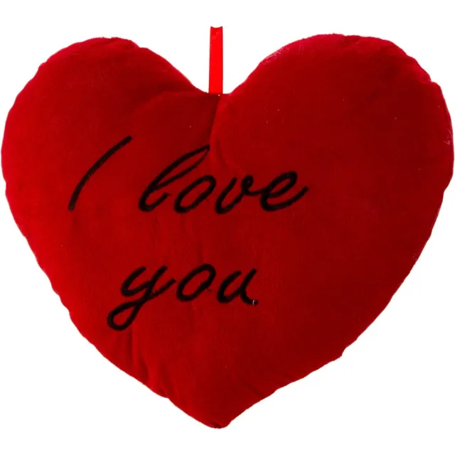 mel-o-design Sierkussentje Valentijn/I Love You hartje vorm - rood - 25 x 33 cm