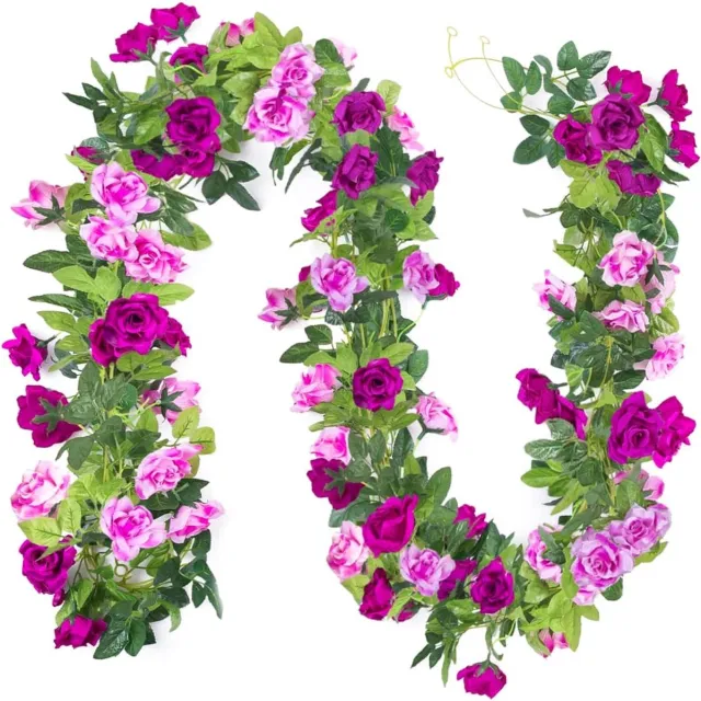Famanu 4 Bossen Pioen Kunstbloemen Witte Bloemen Zijde Pioenen Boeketten voor Trouwfeest Tafelstukken Bloemstuk Thuis Keuken Decor Fuchsia