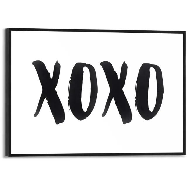 Reinders Schilderij XOXO - 20 x 30 - Hout - REINDERS Zwart-Wit Zwart