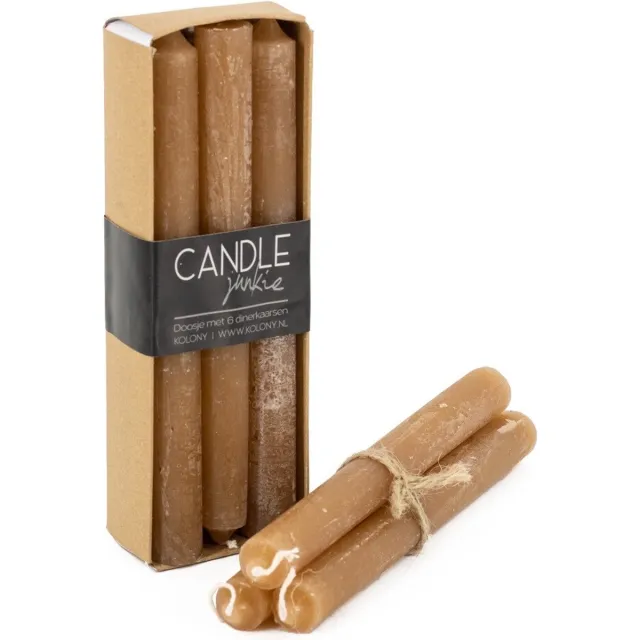 Homebound by Kolony Candle Junkie doosje dinerkaarsen taupe