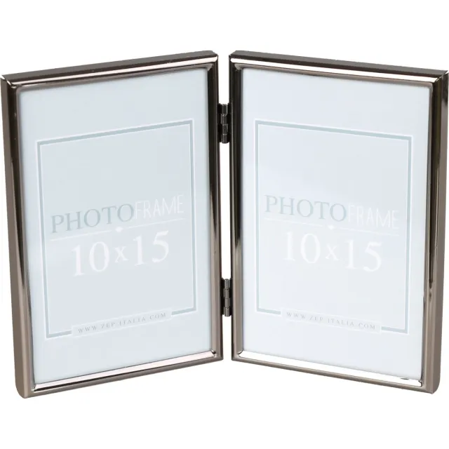 Zep Duo metalen Fotolijst zwart Silvia 2Q voor 2 foto's 10x15 - VK467BD