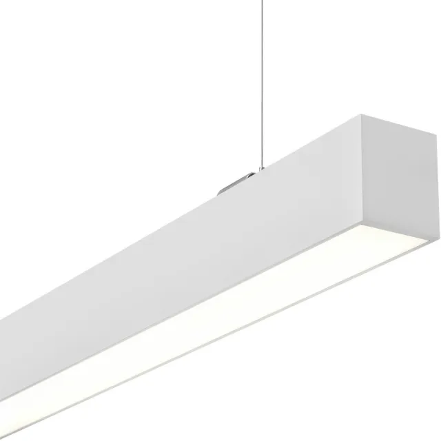 LEDVION LED Hanglamp Kantoor - Lineair Hangarmatuur - 28W 3.100lm - Neutraal Wit 4000K - 120cm - Wit - excl. AC-kabel
