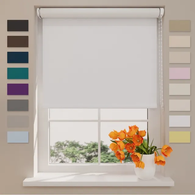 DTCH Rolgordijn Easy Verduisterend - White - 100 x 190 cm