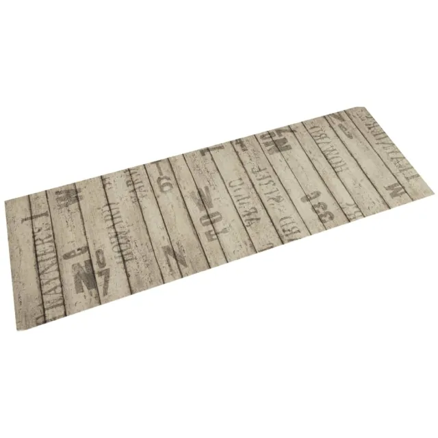 vidaXL Keukenmat wasbaar hekprint 60x180 cm fluweel Taupe