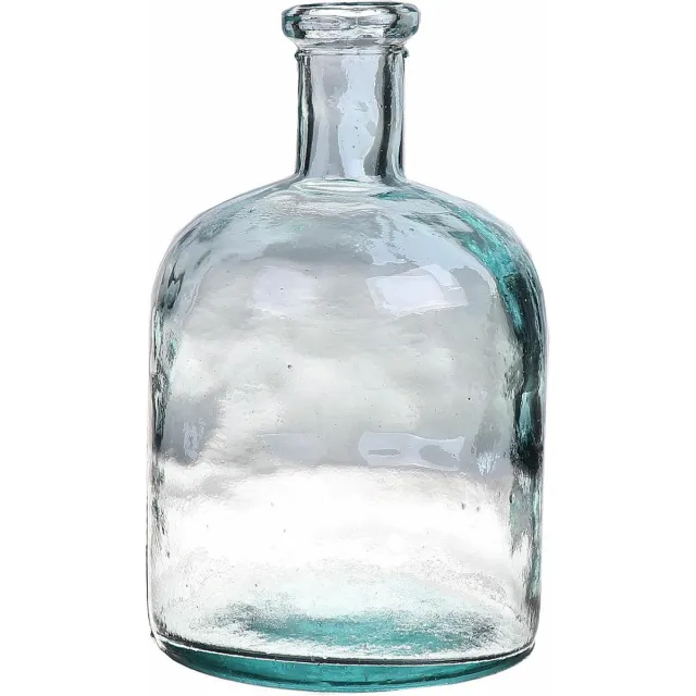 Bellatio Design Bloemenvaas - helder transparant gerecycled glas - D15 x H24 cm - vaas