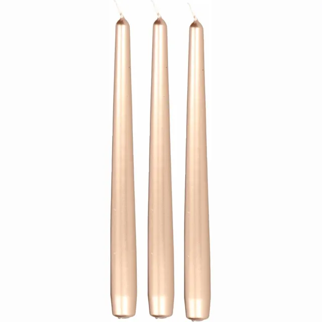 Enlightening Candles Dinerkaarsen - 24x stuks - licht goud - 8 branduren - 25 cm - kandelaar kaarsen - sfeerkaarsen Goudkleurig