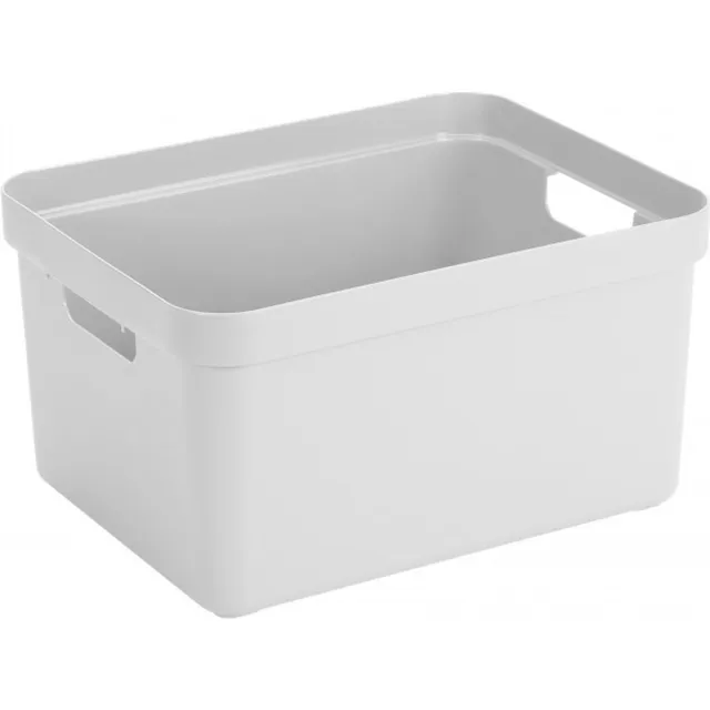 Sunware opbergbox Sigma - 8x stuks - kunststof - 32 liter - wit - opberg dozen/bakken - opbergers - 45 x 35 x 24 cm