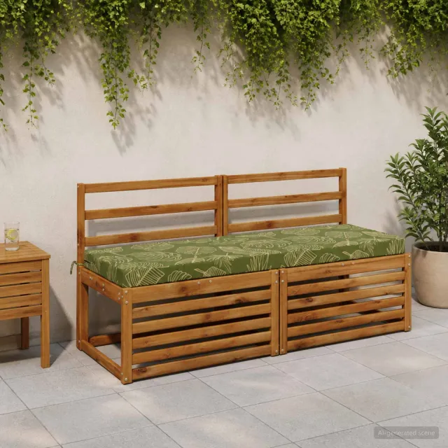 vidaXL Bankkussen SOEST 100% Polyester Bladontwerp 150 x 50 x 8 cm Groen