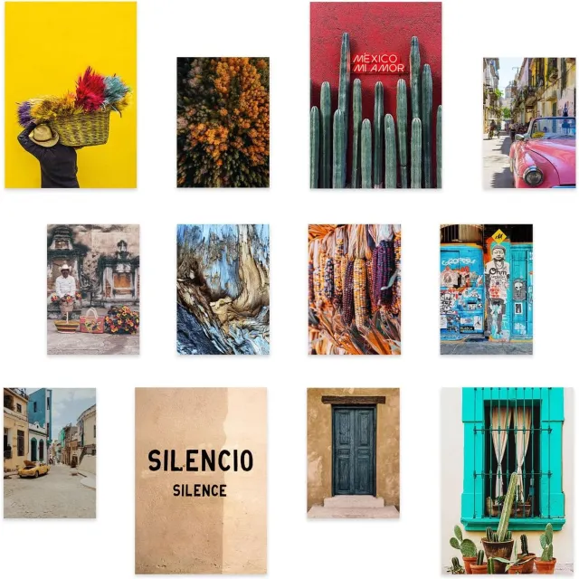 Nacnic Set van 12 Mexicaanse Kunstposters - A3 & A4 Formaat