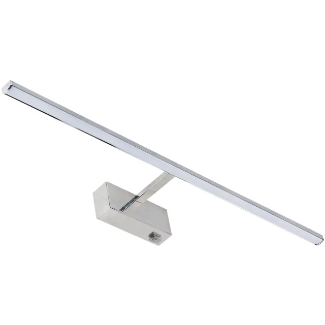 Licht Erlebnisse Licht-Erlebnisse - Emil - LED - Wandlamp - IP44 - 4000K - 850lm - van - Staal kunststof (polycarbonaat) - in - Chrom - Wandlamp Badkamer