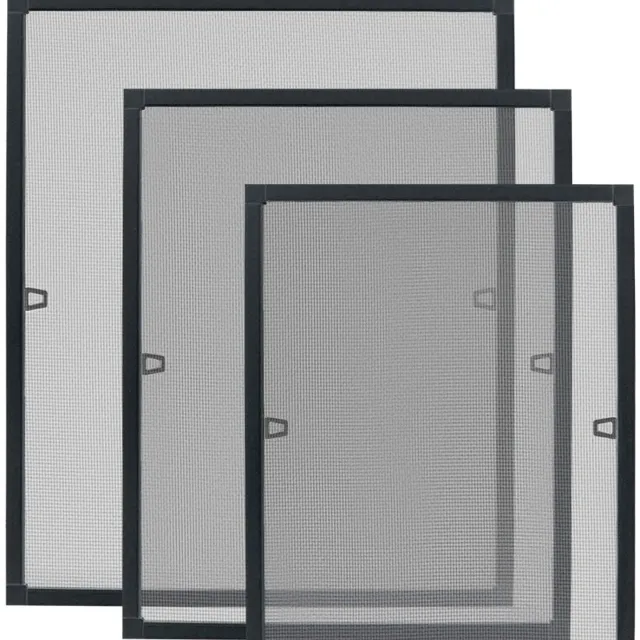 Famanu Insectenwerende raamhor met aluminium frame, muggengaas en vliegenbescherming, zonder boren, 100 x 120 cm, antraciet, ideaal voor het genieten van frisse lucht zonder insecten binnen te laten