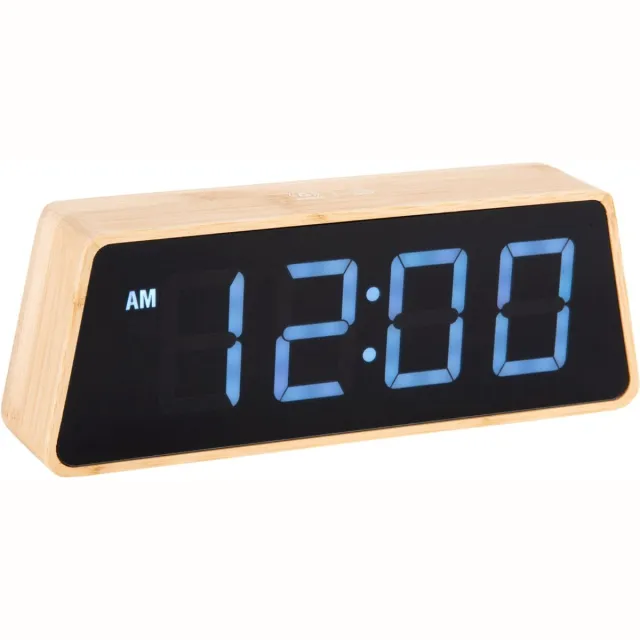 Karlsson Wekker Changing Colour LED - Bruin - 4.5x19x7cm - Modern - Wekker voor slaapkamer - Wekkers