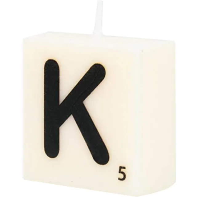Paper dreams Letter Kaarsje - K Meerdere kleuren